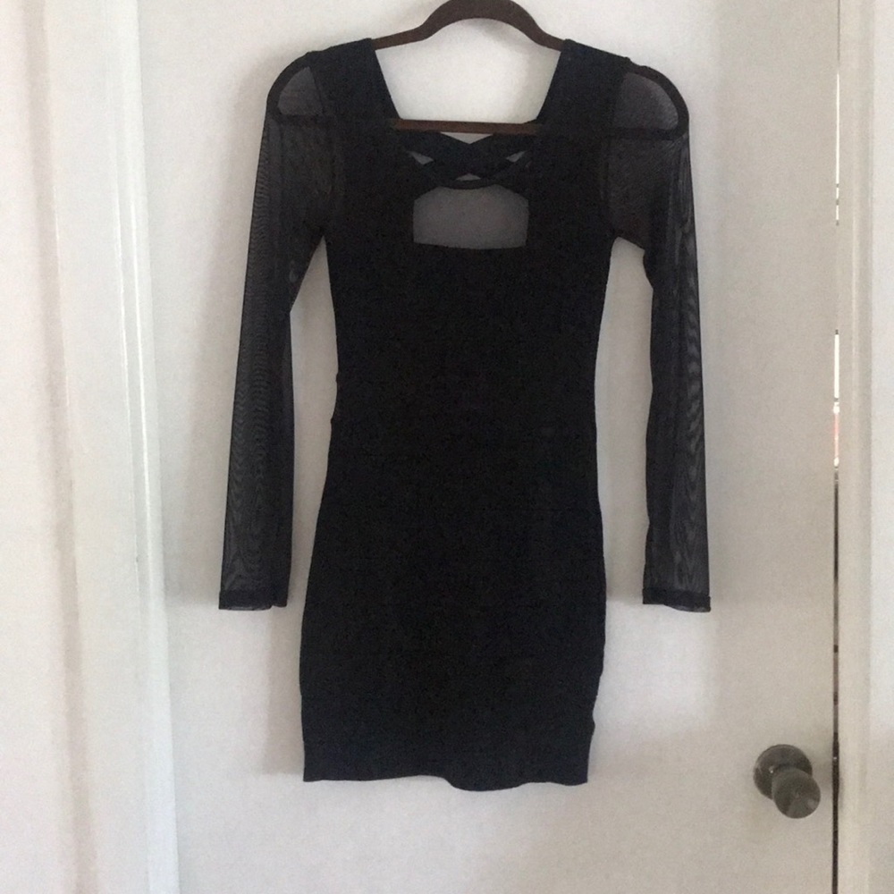 Open back little black dress